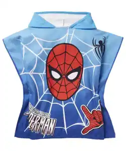 Spider-Man Badeponcho, blau