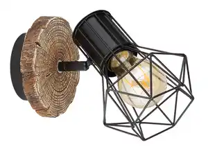 Strahler Priska max. 60 Watt, Naturfarben, Schwarz