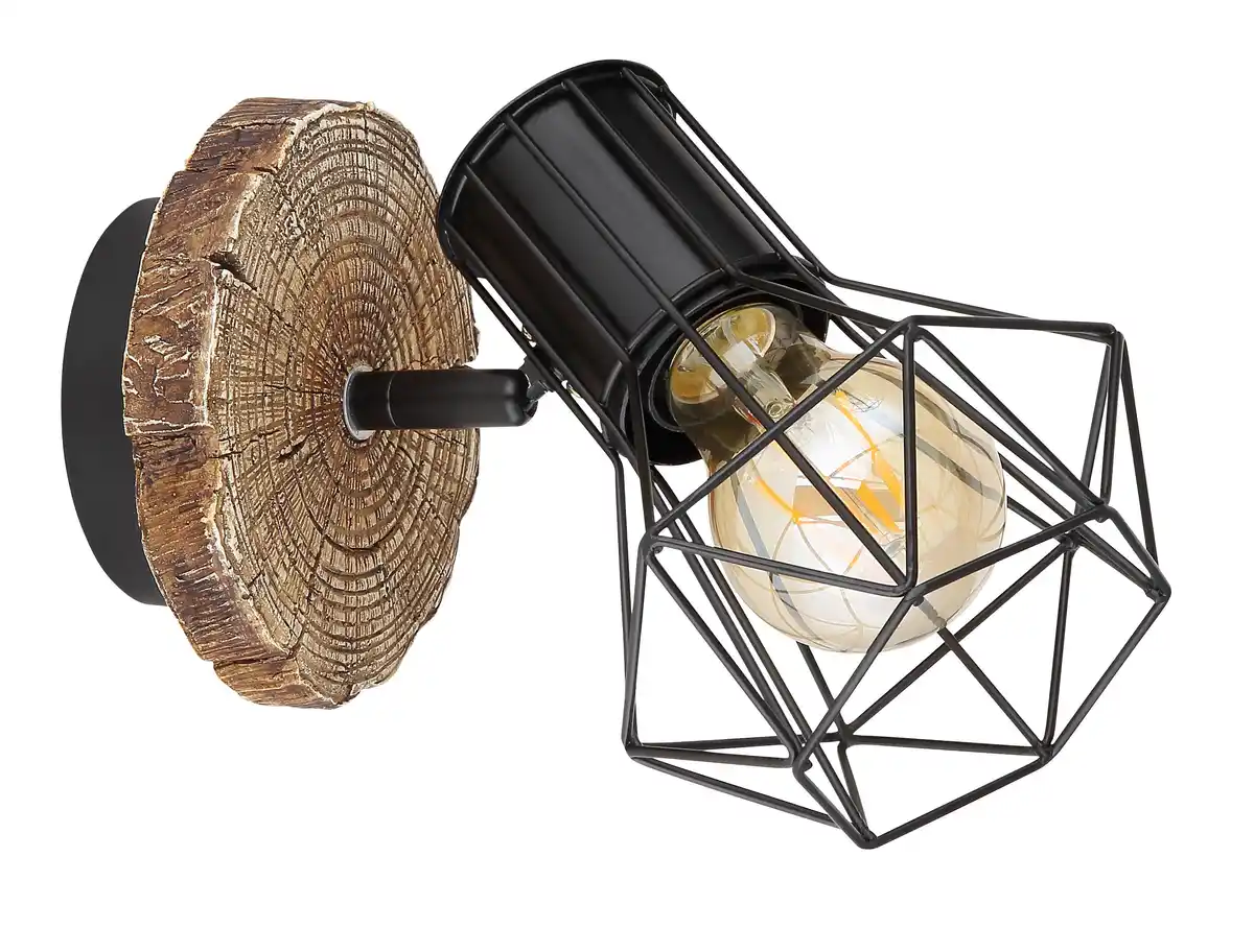 Bild 1 von Strahler Priska max. 60 Watt, Naturfarben, Schwarz