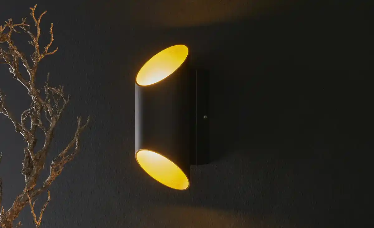 Bild 3 von Meisterleuchten LED-Wandleuchte, 2-flammig, schwarz/gold
