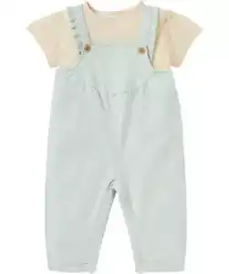 Newborn T-Shirt und Latzhose, hellblau