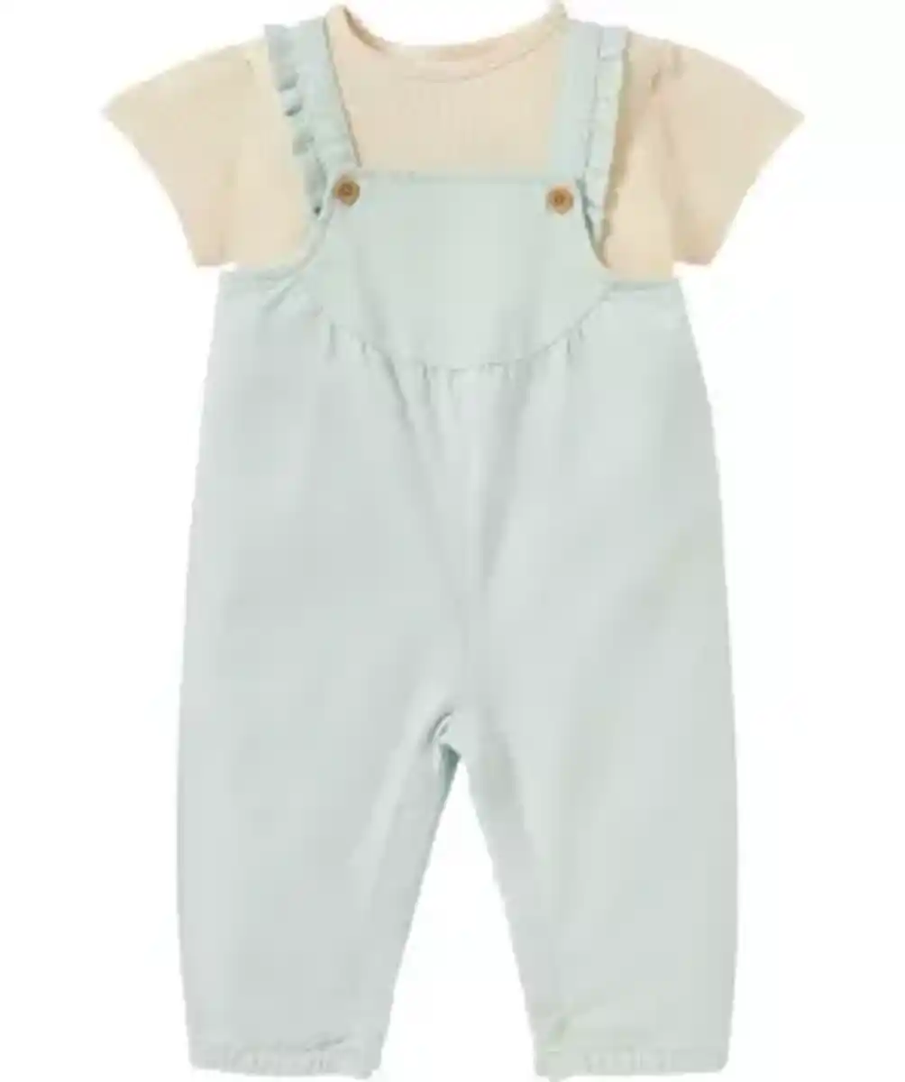Bild 1 von Newborn T-Shirt und Latzhose, hellblau