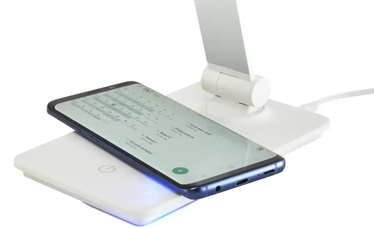 Bild 4 von KHG LED-Tischleuchte, weiß mit Qi-Charger