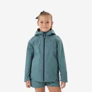 QUECHUA Wanderjacke Kinder Gr.122–170 wasserdicht - MH500 grün
