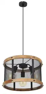 Hängeleuchte 15661H1 in Dunkelbraun max. 40 Watt, Schwarz, Dunkelbraun