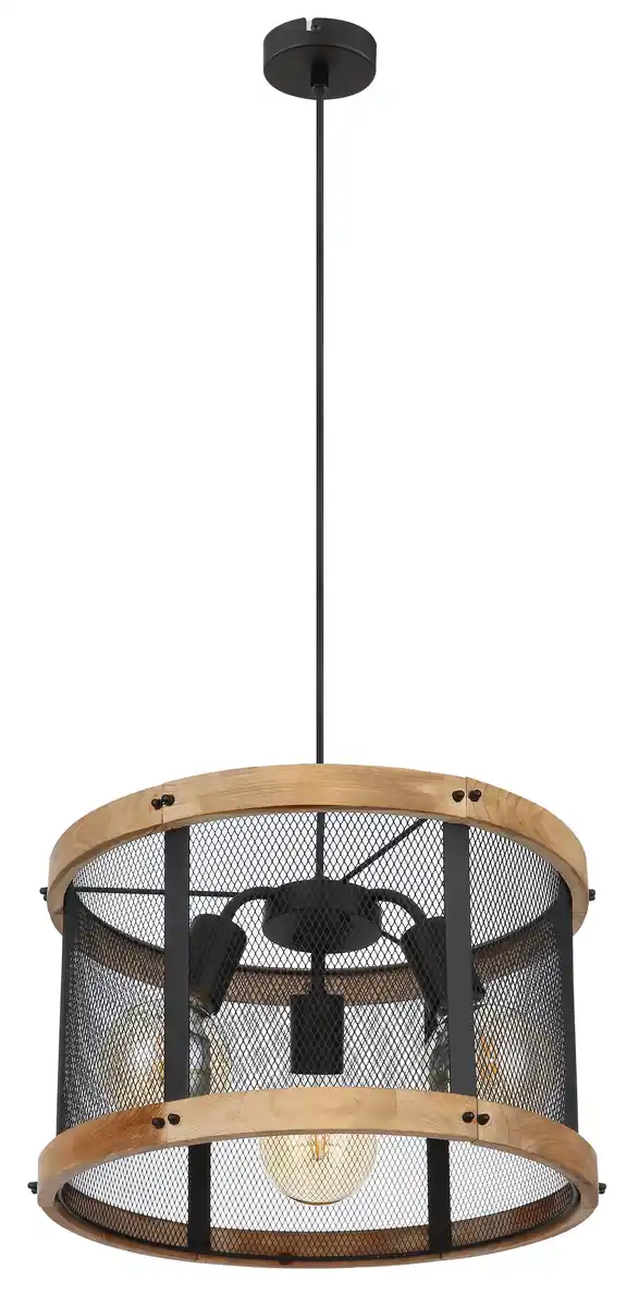 Bild 1 von Hängeleuchte 15661H1 in Dunkelbraun max. 40 Watt, Schwarz, Dunkelbraun