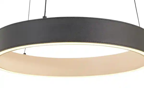 Bild 4 von KHG LED-Pendelleuchte, Kunstleder schwarz/goldfarben