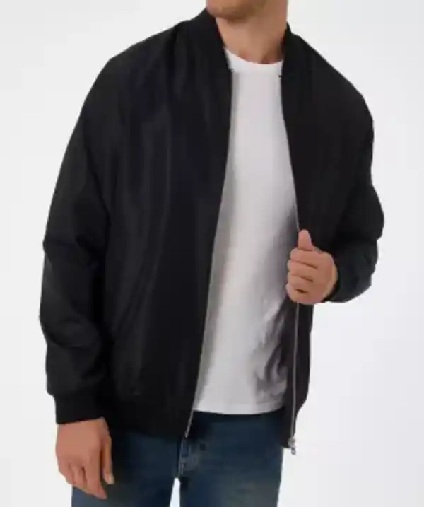Bild 1 von Bomberjacke mit Stehkragen, schwarz