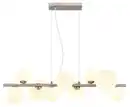 Bild 1 von LED-Hängeleuchte Riha Opal/Nickelfarben max.3,5Watt, Opal, Nickelfarben, Transparent