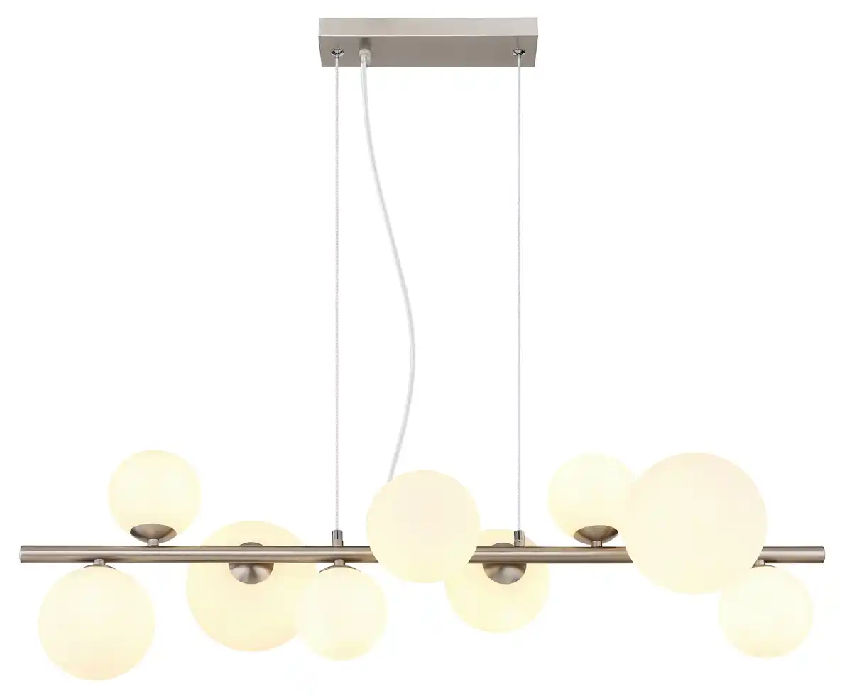 Bild 1 von LED-Hängeleuchte Riha Opal/Nickelfarben max.3,5Watt, Opal, Nickelfarben, Transparent