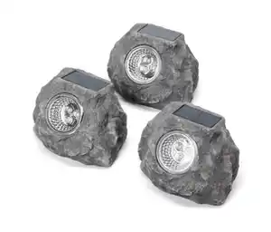 3 Solar-LED-Steine