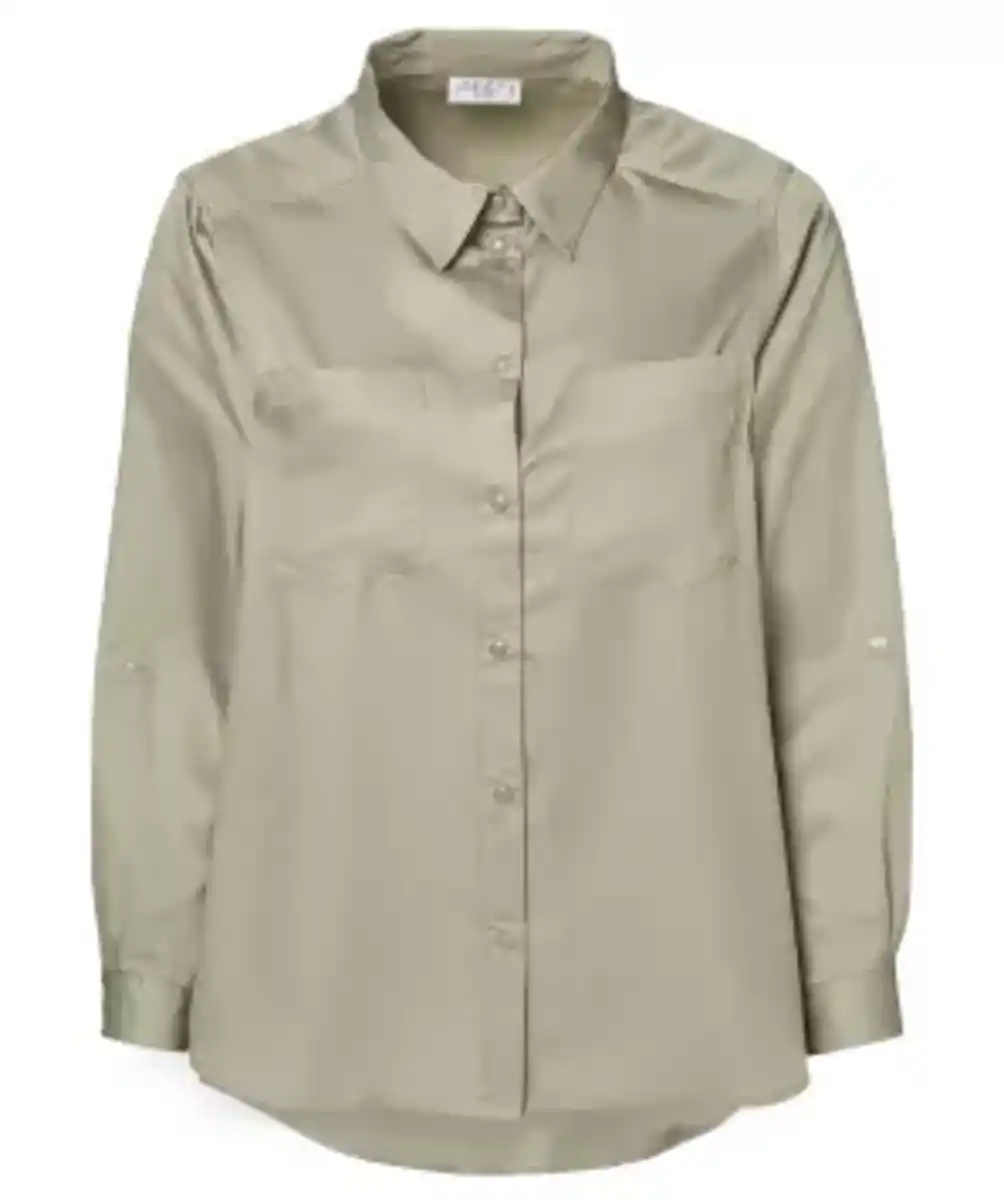 Bild 1 von Bluse mit Vokuhila-Saum, Khaki