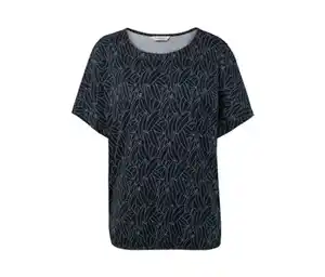 Überschnittenes Blusenshirt, dunkelblau