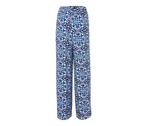 Bild 1 von Bedruckte Palazzohose, blau