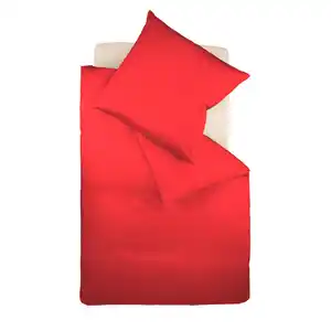 Fleuresse Bettwäsche, Rot, Textil, Uni, 135x200 cm, edel glänzend, weiche und anschmiegsame Oberfläche, hautfreundlich, atmungsaktiv, pflegeleicht, Schlaftextilien, Bettwäsche, Bettwäsche, Satin