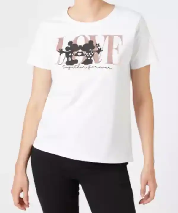 Bild 1 von Mickey and Minnie Mouse T-Shirt, weiß
