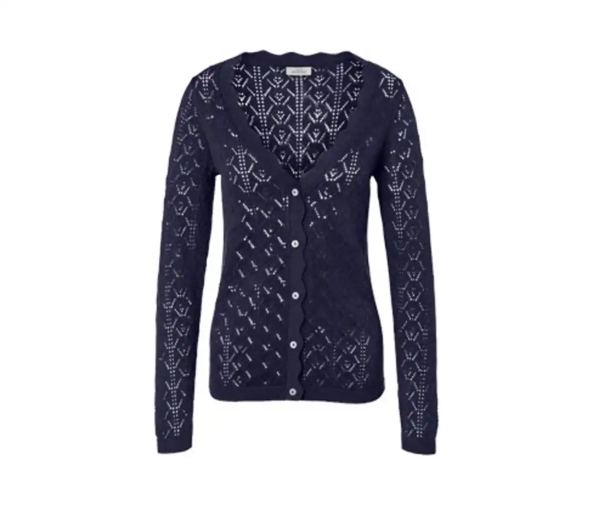 Bild 1 von Strickjacke mit Ajour-Muster, dunkelblau