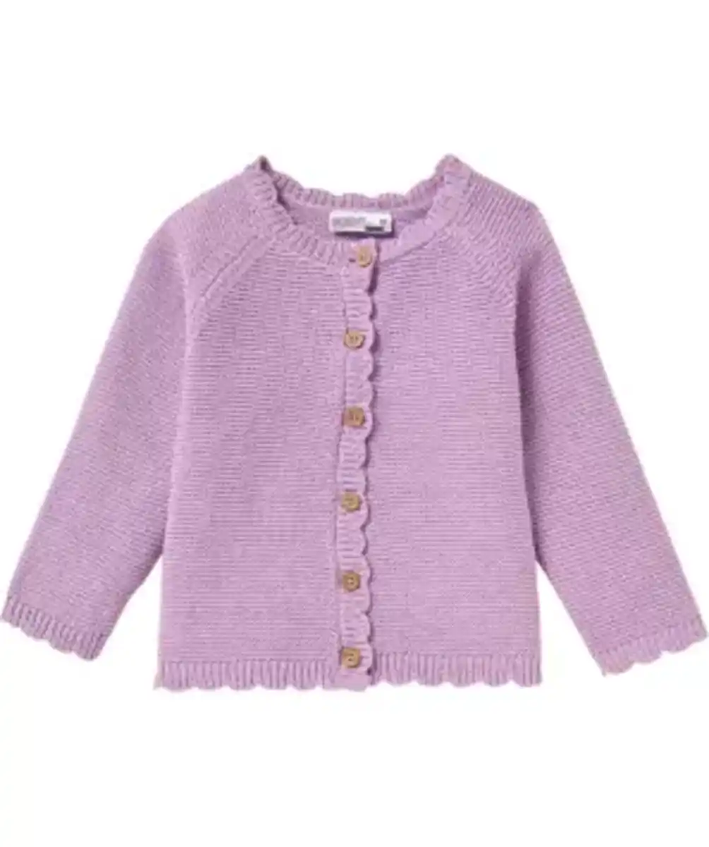 Bild 1 von Strickjacke mit Wellenkanten, lila