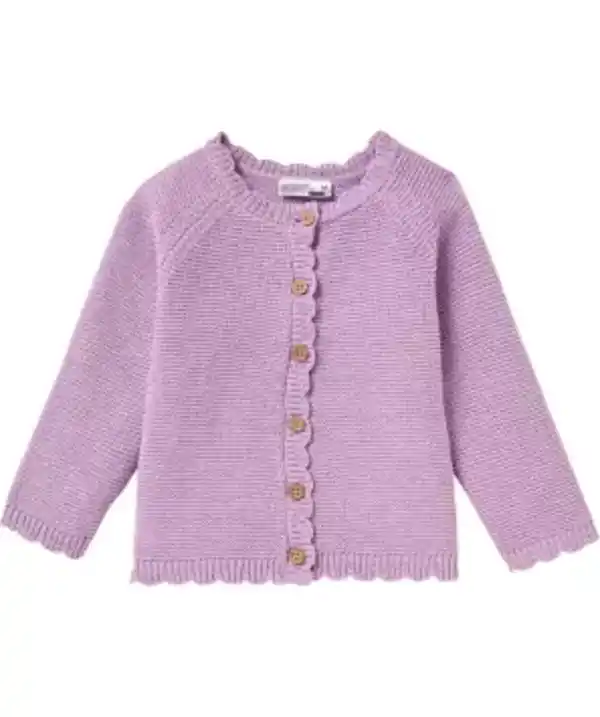 Bild 1 von Strickjacke mit Wellenkanten, lila