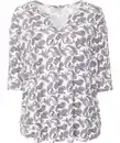 Bild 1 von Shirt mit Y-Ausschnitt, weiß bedruckt