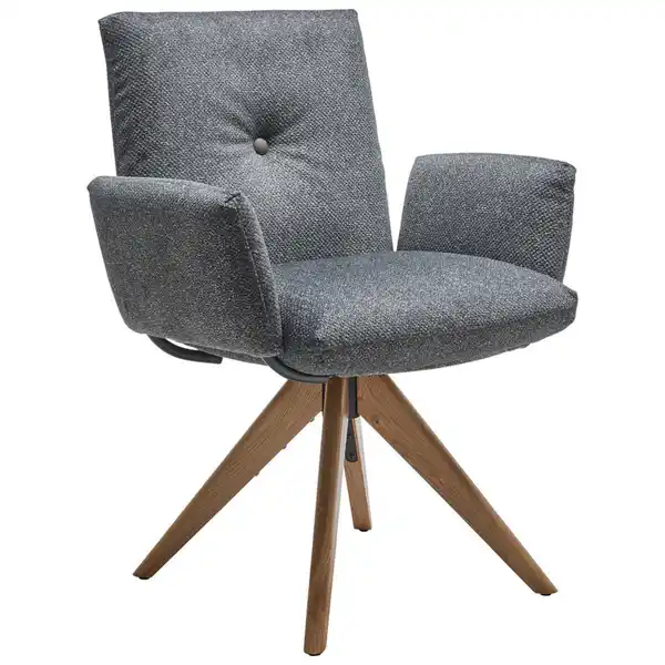 Bild 1 von Dieter Knoll Armlehnstuhl, Eiche, Waldgrün, Holz, Textil, Eiche, massiv, Uni, konisch, Stativgestell, 70x89x68 cm, Lederauswahl, Stoffauswahl, Gestellauswahl, Esszimmer, Stühle, Esszimmerstühle, A