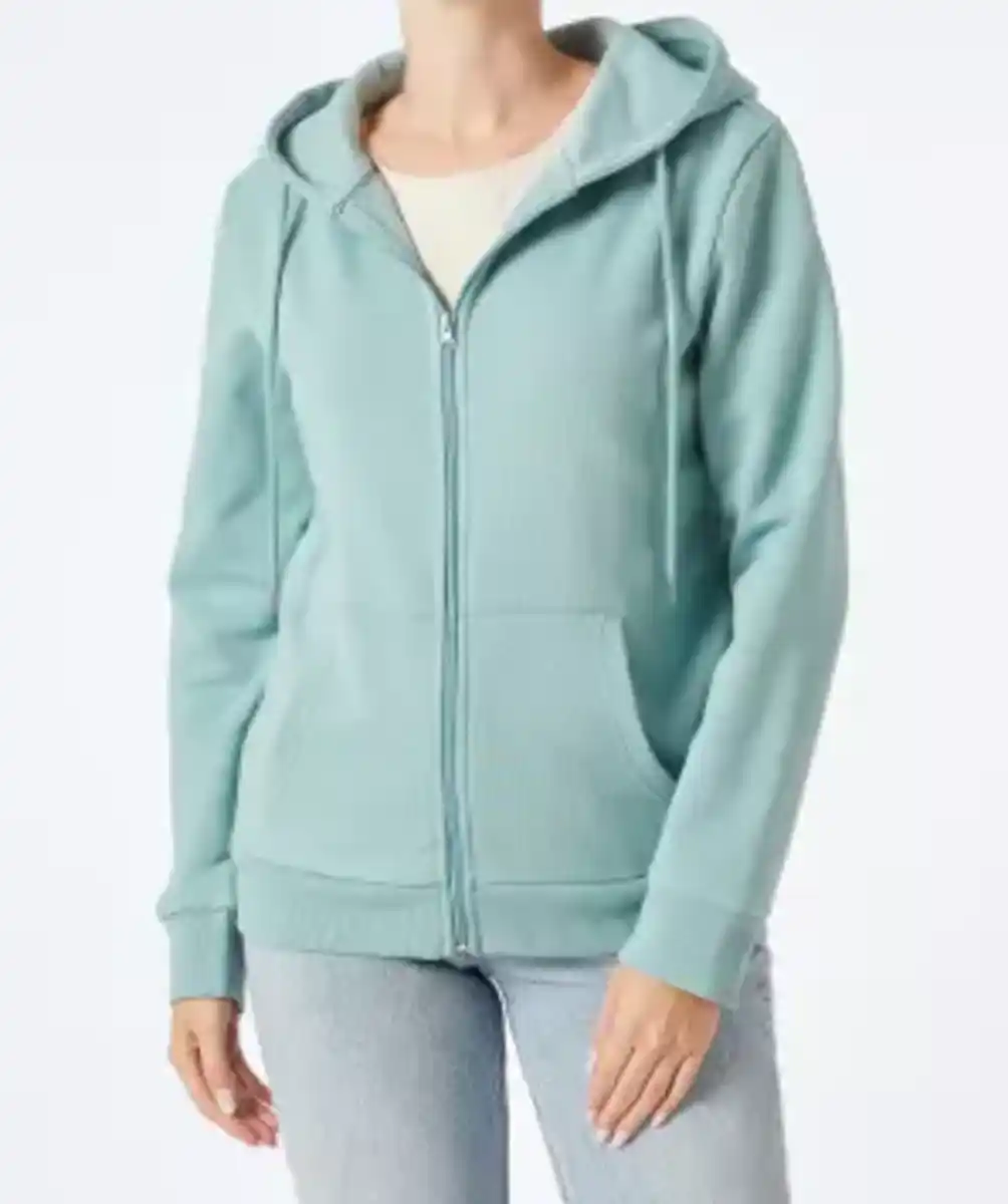 Bild 1 von Sweatjacke mit Kapuze, mintgrün