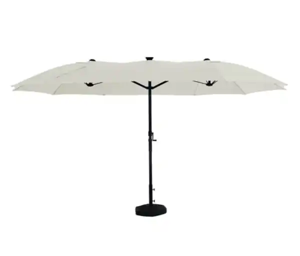Bild 1 von LECO Doppel-Sonnenschirm* mit LED-Beleuchtung, oval, ca. 270 x 460 cm, beige