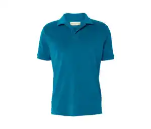 Frottee-Poloshirt, petrol
