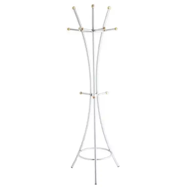 Bild 1 von Boxxx Kleiderständer, Alu, Holz, Metall, 34x176x34 cm, standfeste Füße, Garderobe, Garderobenständer