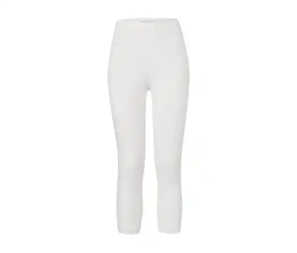 Bild 1 von 3/4-Leggings mit Spitzenborte, weiß