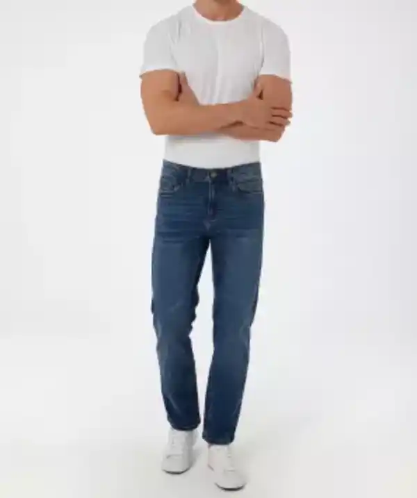 Bild 1 von Jeans mit Waschungseffekten, jeansblau