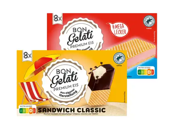 Bild 1 von Bon Gelati Sandwich Eis
