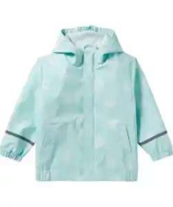 Regenjacke Blumen, mintgrün