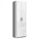 Bild 1 von Moderano Garderobenschrank, Weiß, Alu, Holzwerkstoff, 1 Fächer, 66x187x37.5 cm, Beimöbel erhältlich, Typenauswahl, Garderobe, Garderobenschränke, Garderobenschränke