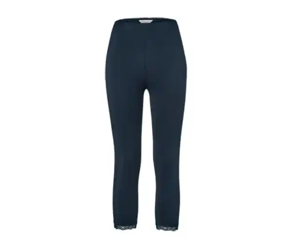 Bild 1 von 3/4-Leggings mit Spitzenborte, dunkelblau