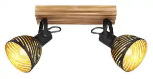Strahler Lenna max. 40 Watt, Schwarz, Goldfarben, Dunkelbraun