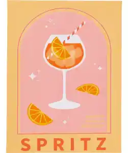Bild mit Cocktailmotiv, orange