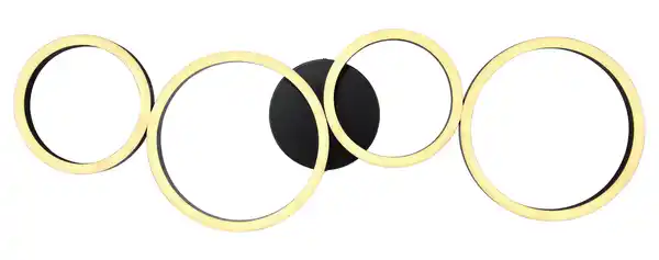 Bild 1 von LED-Deckenleuchte 67229 in Schwarz max. 35 Watt Deckenlampe, Opal, Schwarz, Weiß
