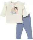 Bild 1 von Newborn Langarmshirt + Leggings Croissant, offwhite