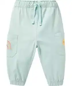 Cargohose mit Stickereien, dukeltürkis