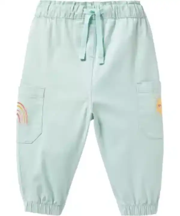 Bild 1 von Cargohose mit Stickereien, dukeltürkis