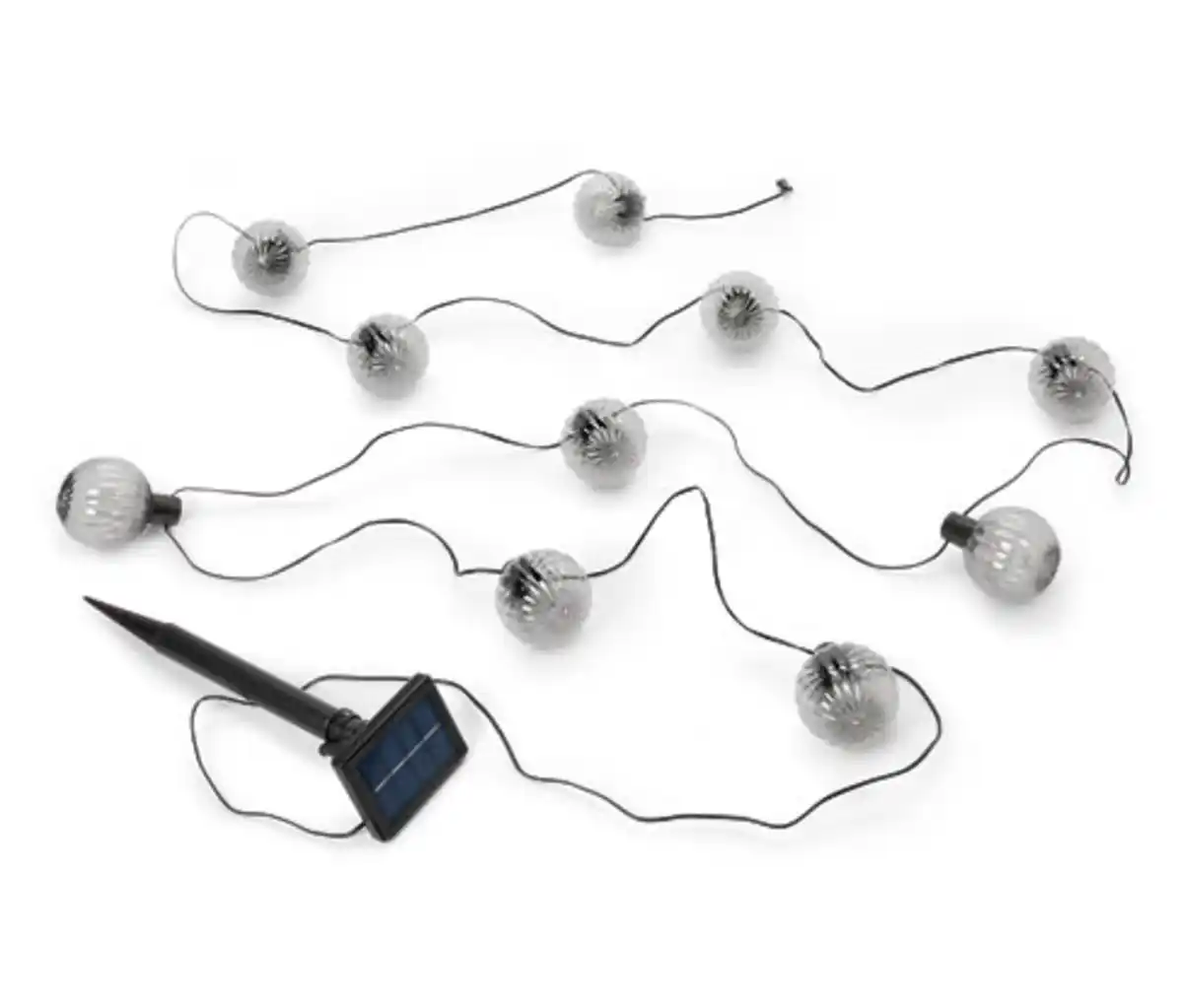 Bild 1 von Solar-Lichterkette, Kugeln mit Rillen