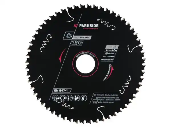 Bild 1 von PARKSIDE PERFORMANCE® Kreissägeblatt »PPKSBS A1«, hartmetallbestückt