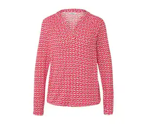Bedrucktes Blusenshirt, rot
