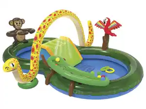 Playtive Kinder Erlebnispool Dschungelwelt, mit Rutsche