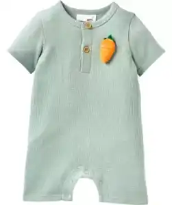 Newborn Strampler Möhrchen, dukeltürkis