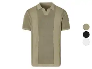 LIVERGY® Herren Feinstrick-Poloshirt, aus weichem Strukturstrick
