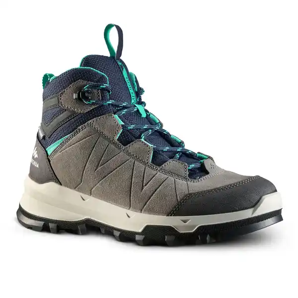 Bild 1 von QUECHUA Wanderschuhe Kinder Gr. 28‒39 hoch wasserdicht Bergwandern - MH500 blau/grau