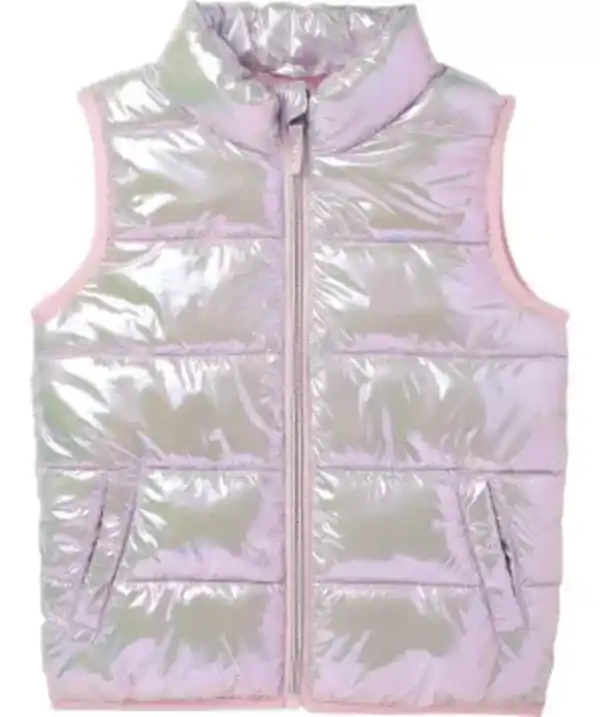 Bild 1 von Steppweste in Metallic-Optik, rosa