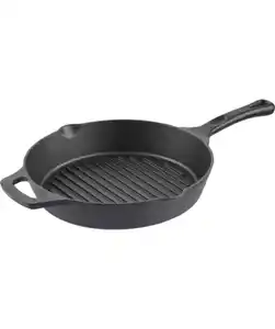 Gusseiserne Grillpfanne, schwarz